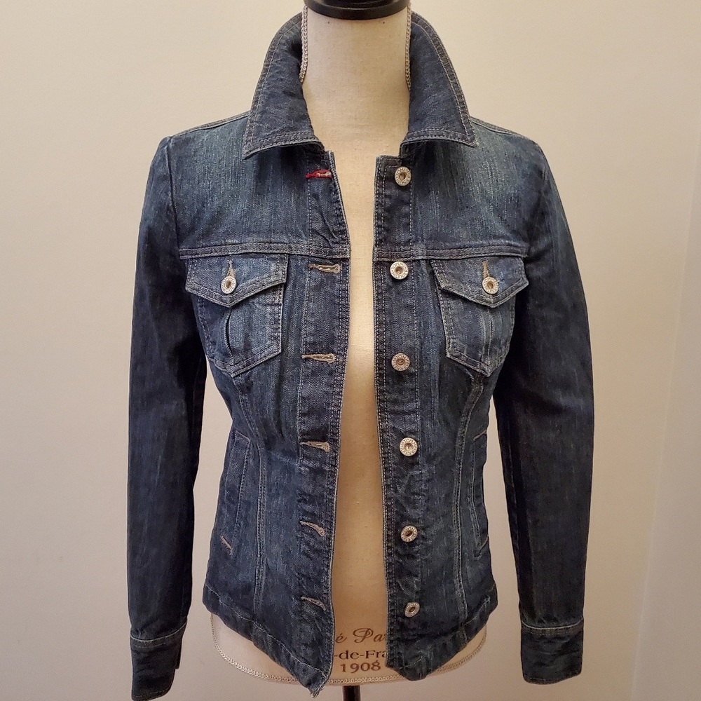 TOMMY HILFIGER Jean Jacket Sz XS Never Worn - Picture 2 of 16
